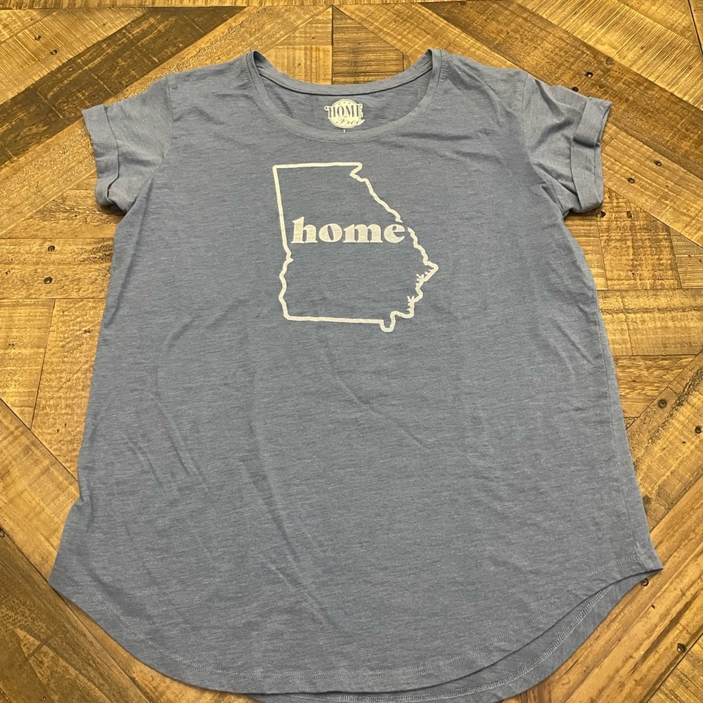Home Women's Blue Short Sleeve Tee